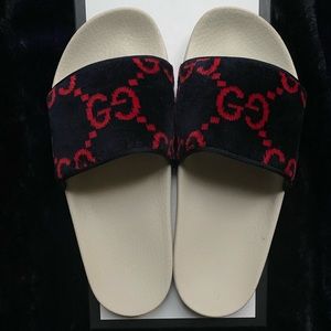 Gucci Velvet Slides